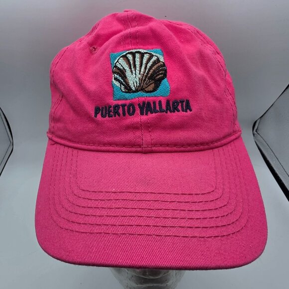 Puerto Vallarta Pink Womens Adjustable Hat Cap Casual Outdoors Embroidered Shell main image 8